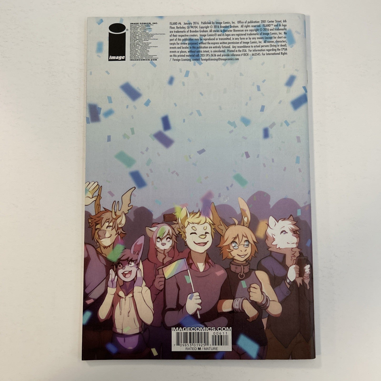 Island #6 2016 FN/VF Image Comics Brandon Graham Gay Pride Furry Storyline6