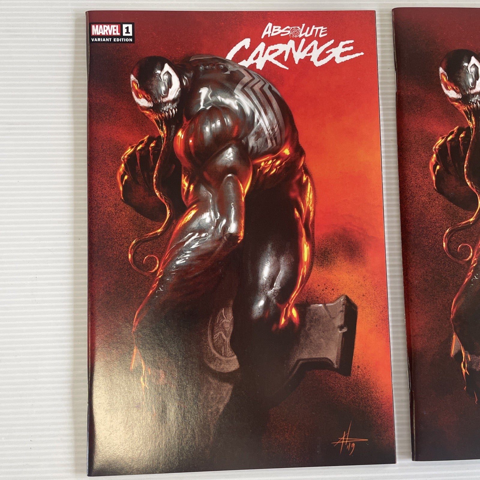 Absolute Carnage #1 2019 NM Gabriele Dell’Otto Venom Trade & Virgin Variant1