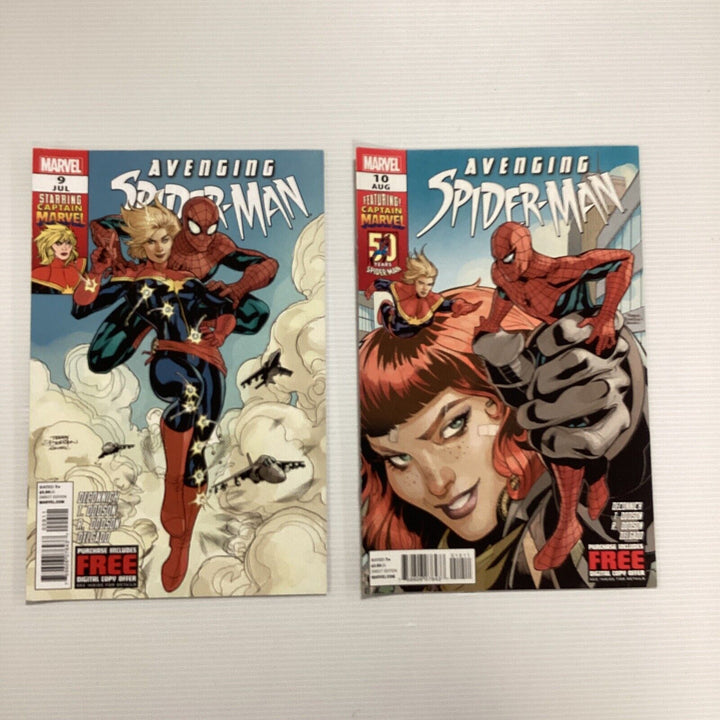 Avenging Spider-man #9 & #10 2012 VF/NM 1st Carol Danvers As Captain Marvel