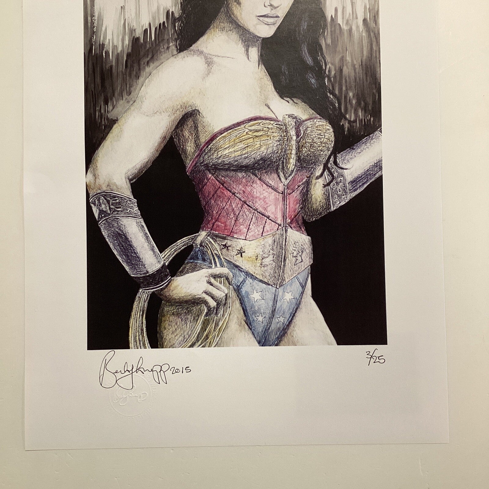 Wonder Woman Signed Art Print by Becky Knapp2