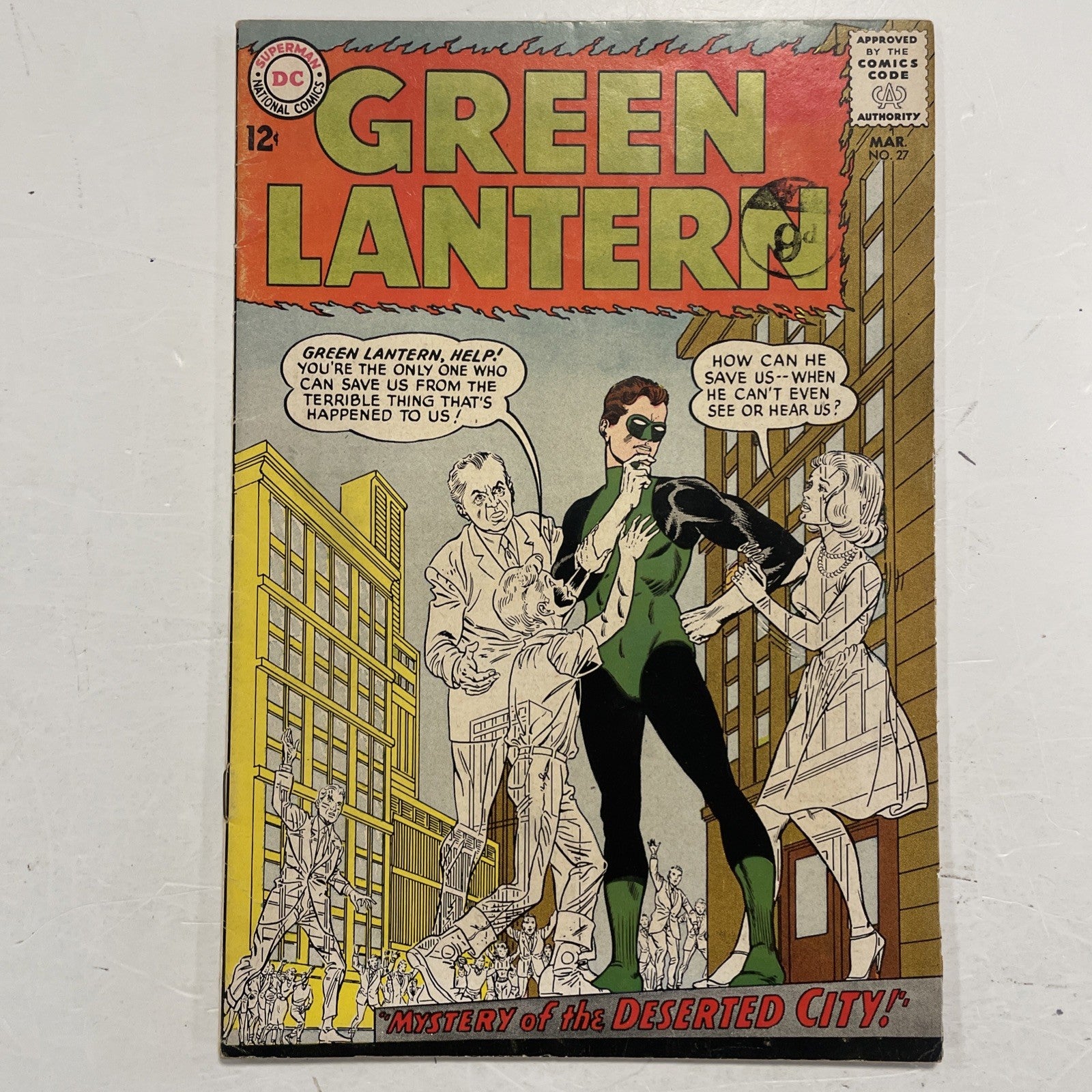Green Lantern #27 1964 VG+ Pence Stamp0