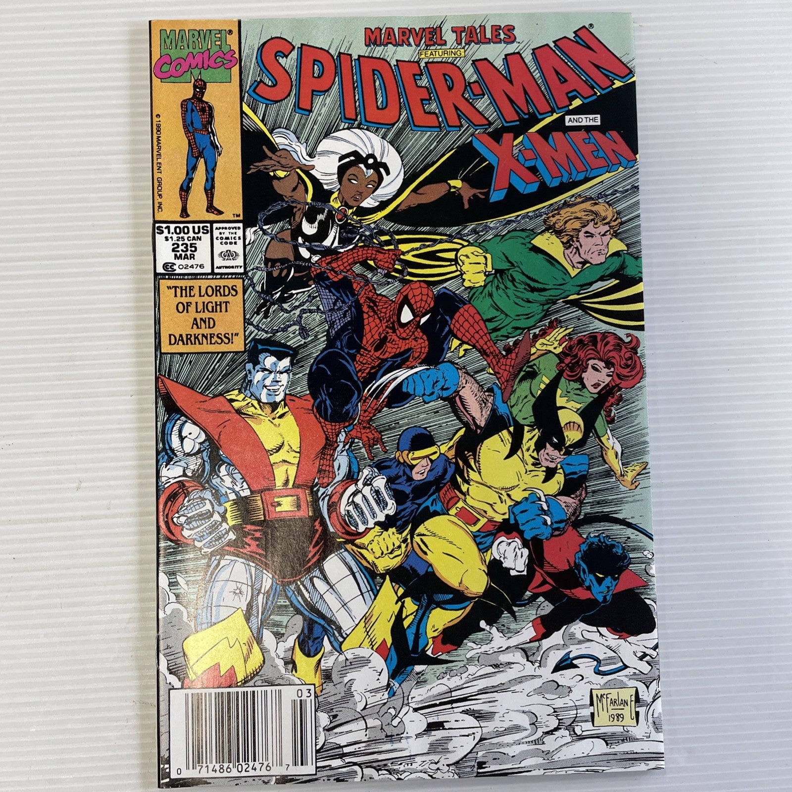 Marvel Tales #235 1990 VF Spider-Man & X-Men Newsstand **Small hole in spine0