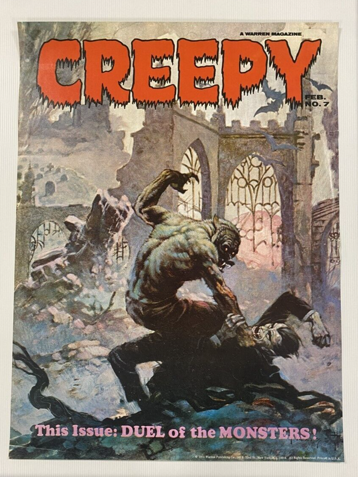 Creepy Magazine #7 poster Frank Franzetta Warren Publishing 1972 USA Original