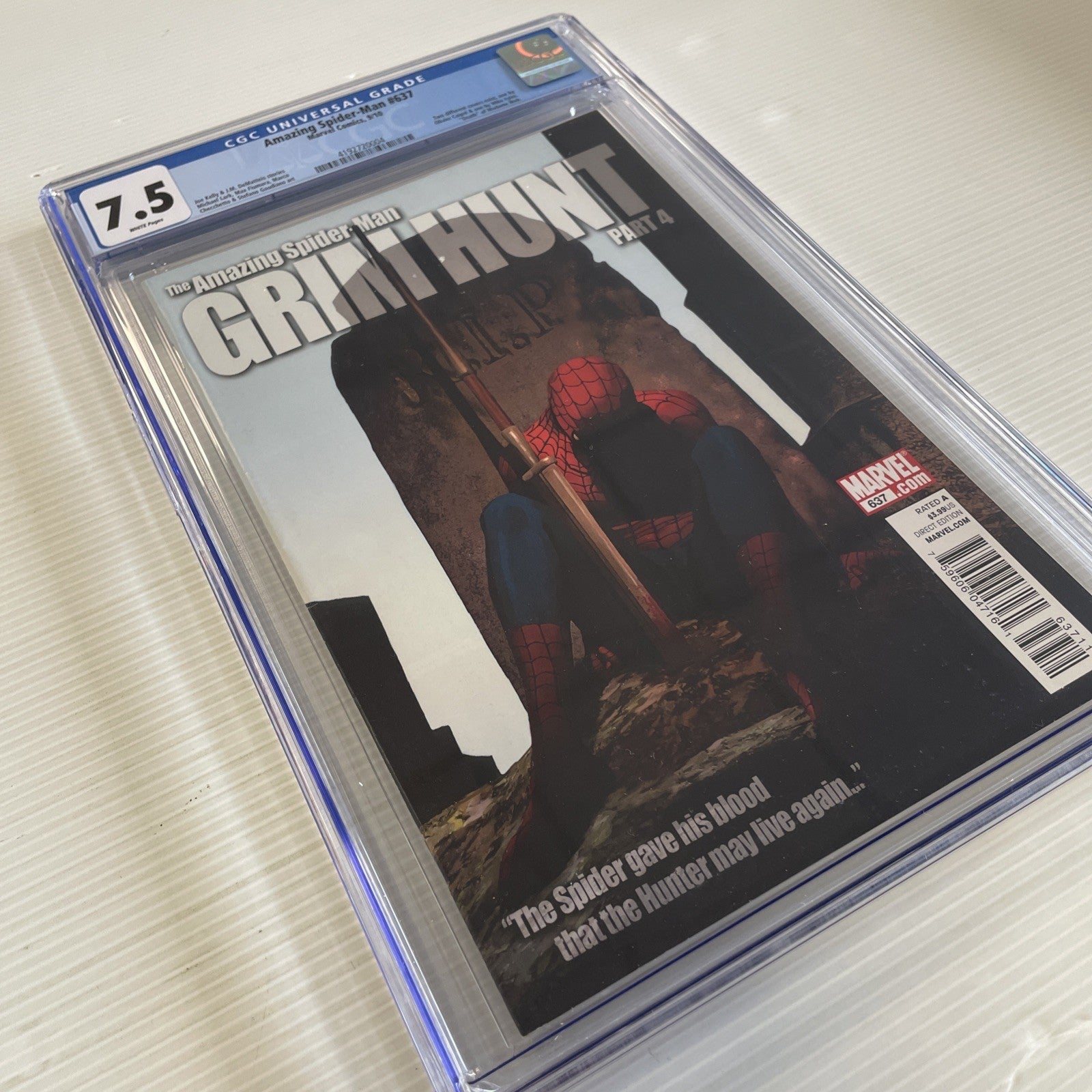 Amazing Spider-Man #637 2010 7.5 CGC White Pages 'Death' of Madame Web0