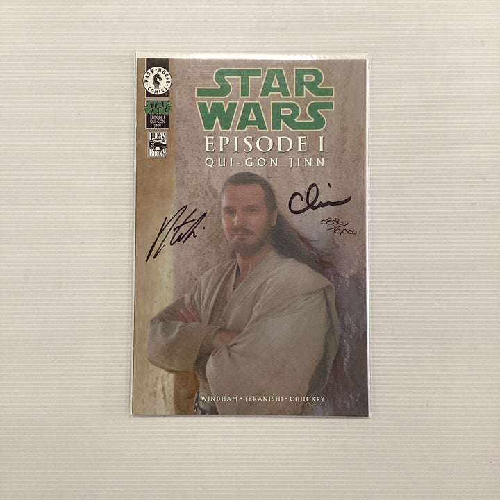 Star Wars Episode 1 Qui-gon Jinn 1999 glow In Dark Signed Teranishi & Chuckry