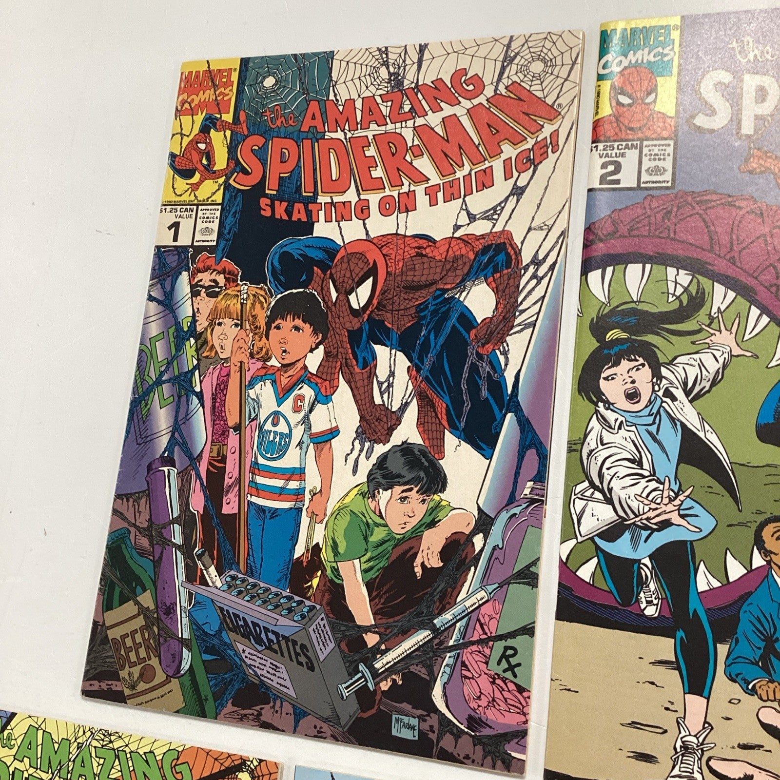 Amazing Spider-man #1-5 1990 Canadian Price Variants **Mixed grades - see photos1