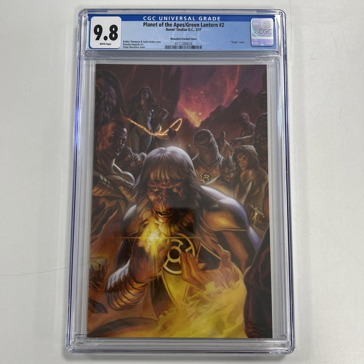 Planet of the Apes/Green Lantern #2 2017 CGC 9.8 Massafera 1:40 Virgin Variant0