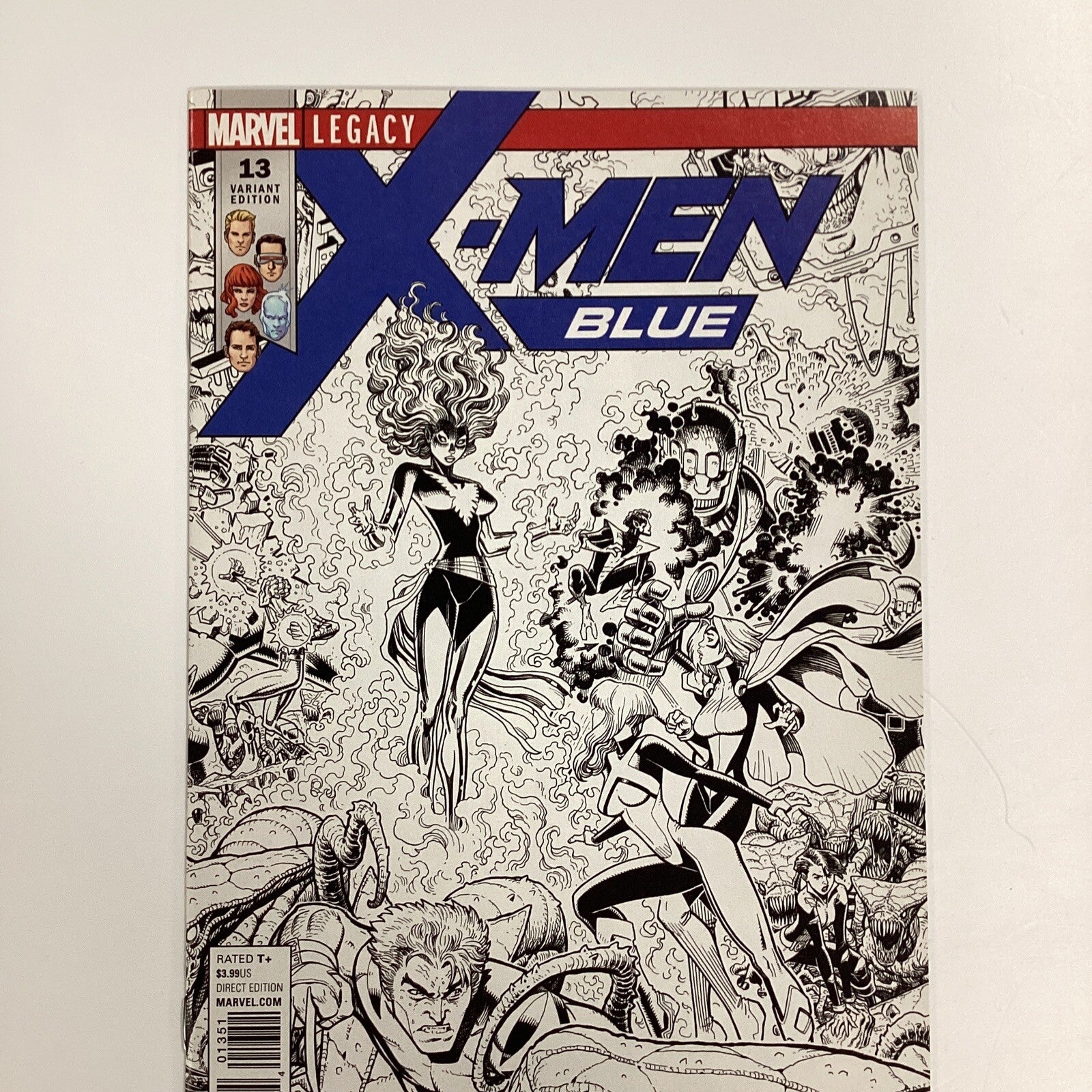 X-men Blue #13 2013 NM Arthur Adams 1:50 B&W Connecting Sketch Variant1