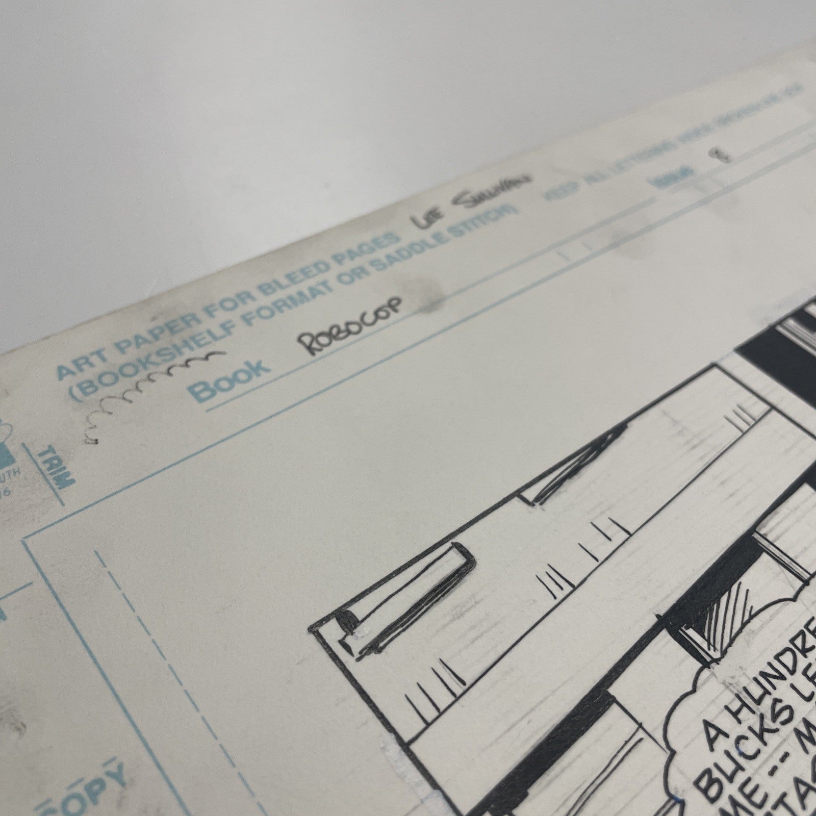 Lee Sullivan Original Art for Marvel's Robocop #8 Page 14 19909