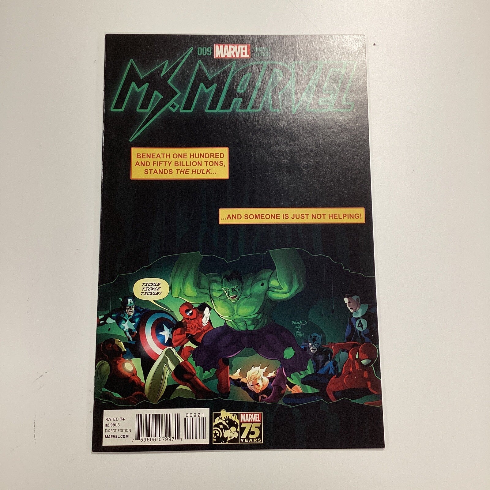 Ms Marvel #9 2014 NM 1:25 Deadpool Variant Comic0