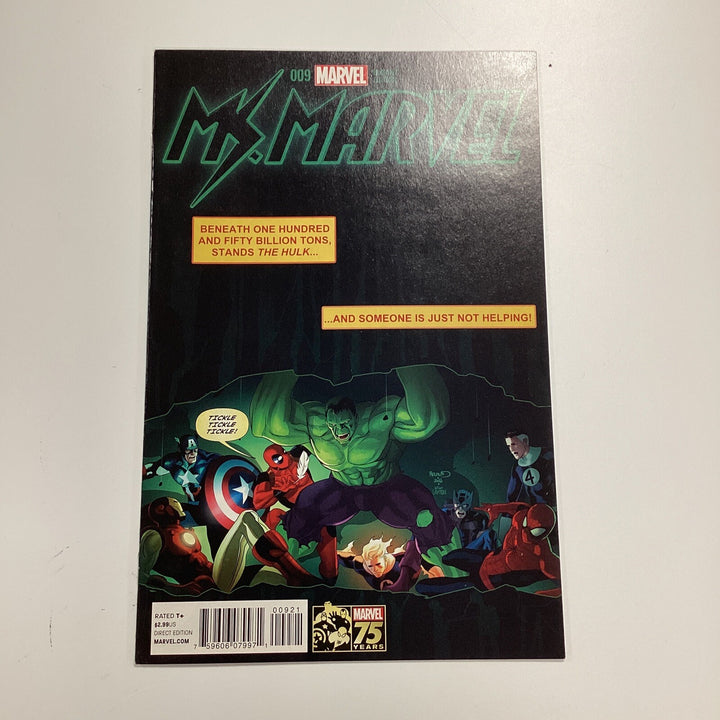 Ms Marvel #9 2014 NM 1:25 Deadpool Variant Comic0