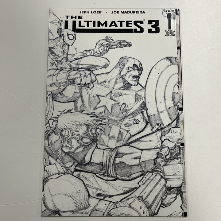 Ultimates 3 #1 2008 VF/NM Joe Madureira B&W Variant 1D0