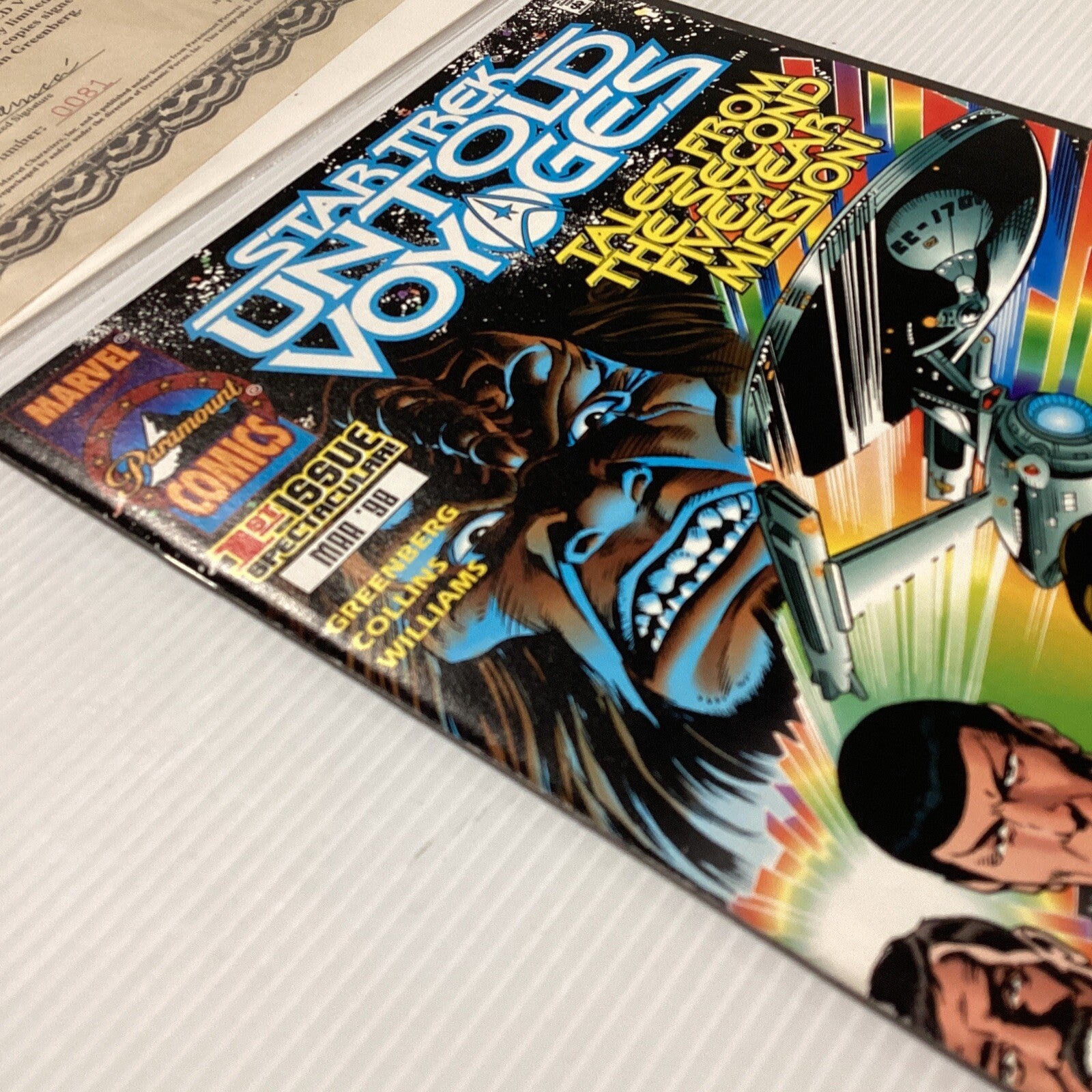 Star Trek Untold Voyages #1 1998 VF/NM signed Glenn Greenberg DF CoA 81/5006