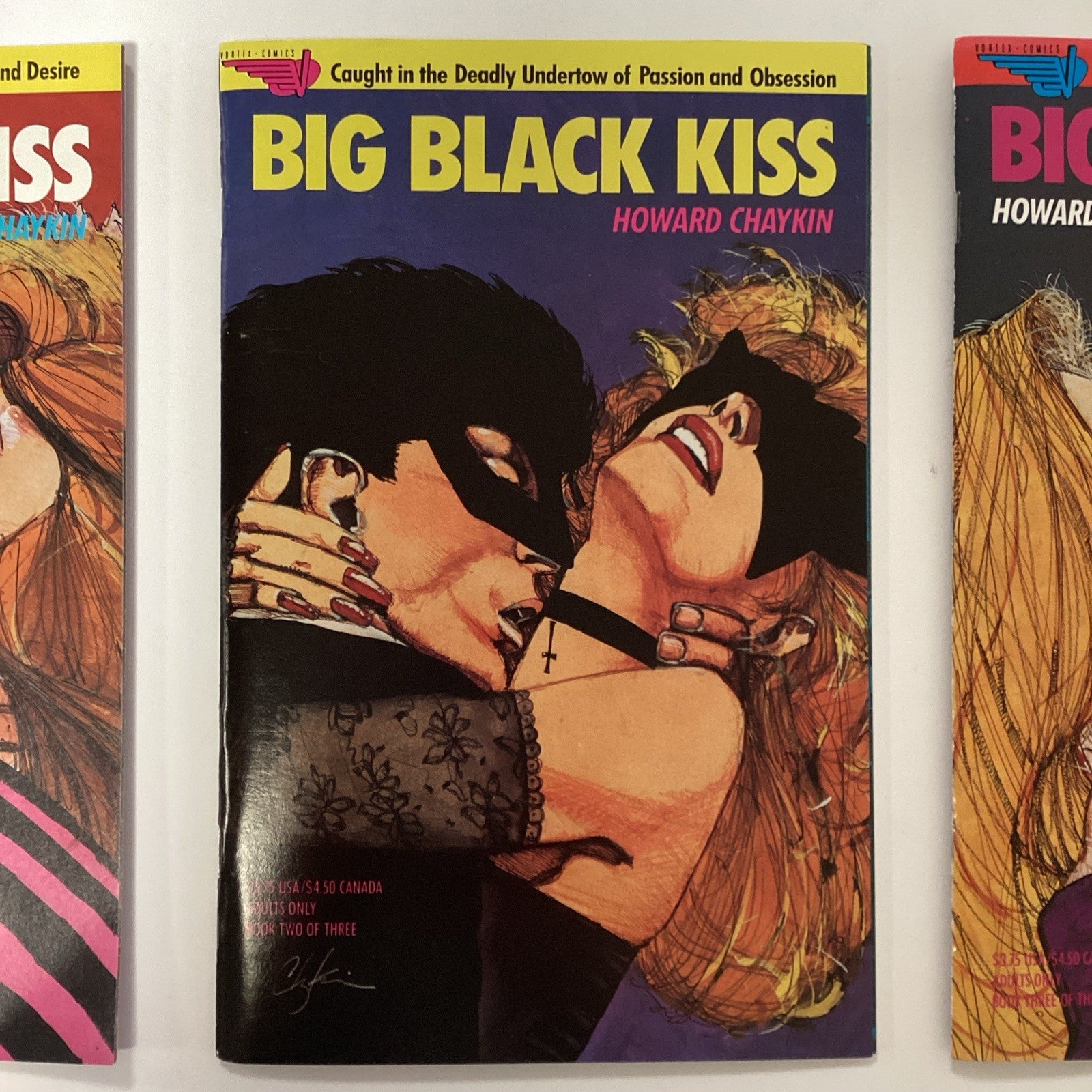 Black Kiss #1-3 1989 Mid Grades Howard Chaykin **Sticker residue on cover of #12