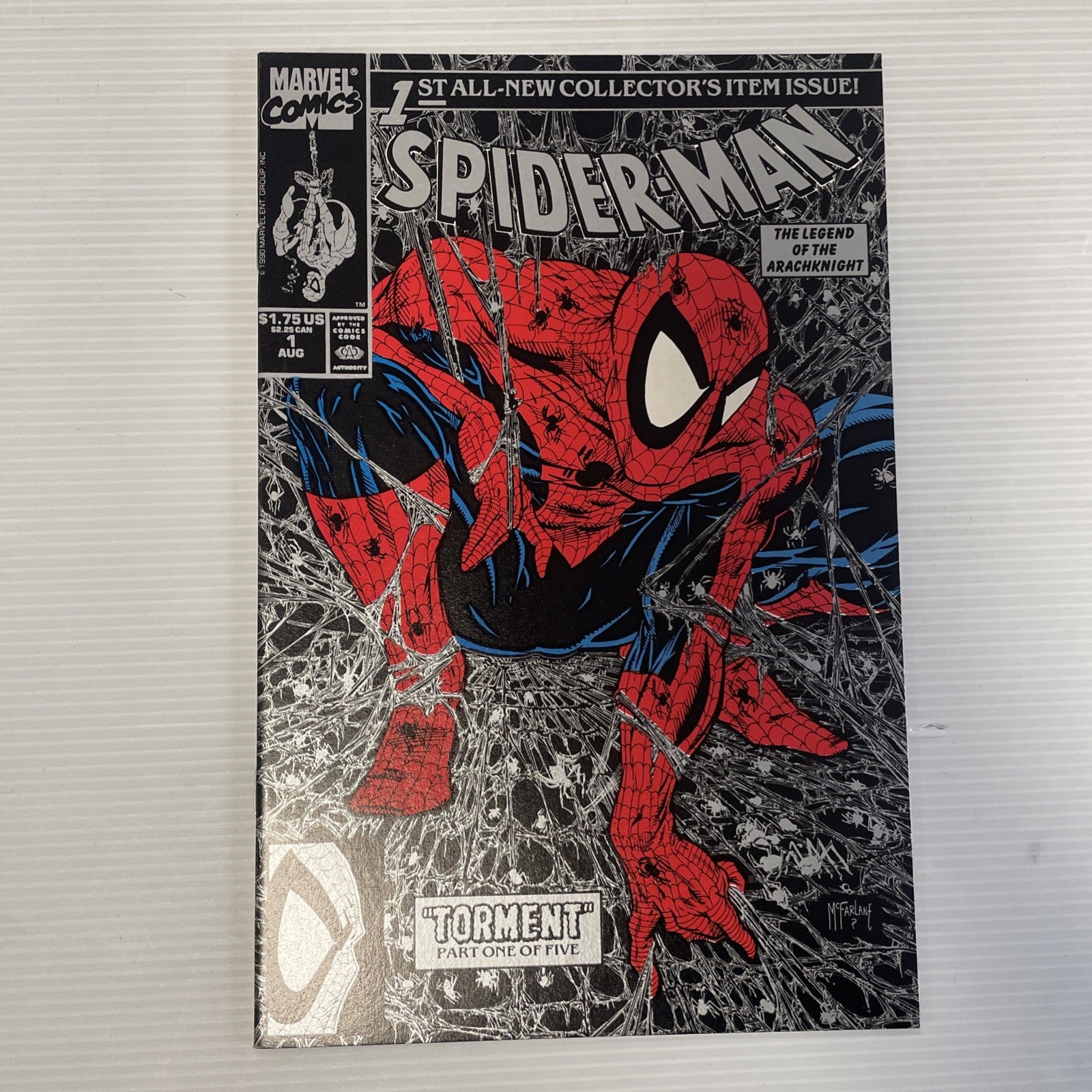 Spider-Man #1 1990 NM Silver Web Variant Todd McFarlane0