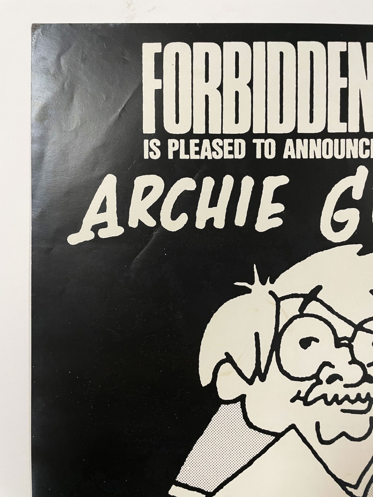 Original Forbidden Planet Poster Archie Goodwin Epic Comics Signing 19874
