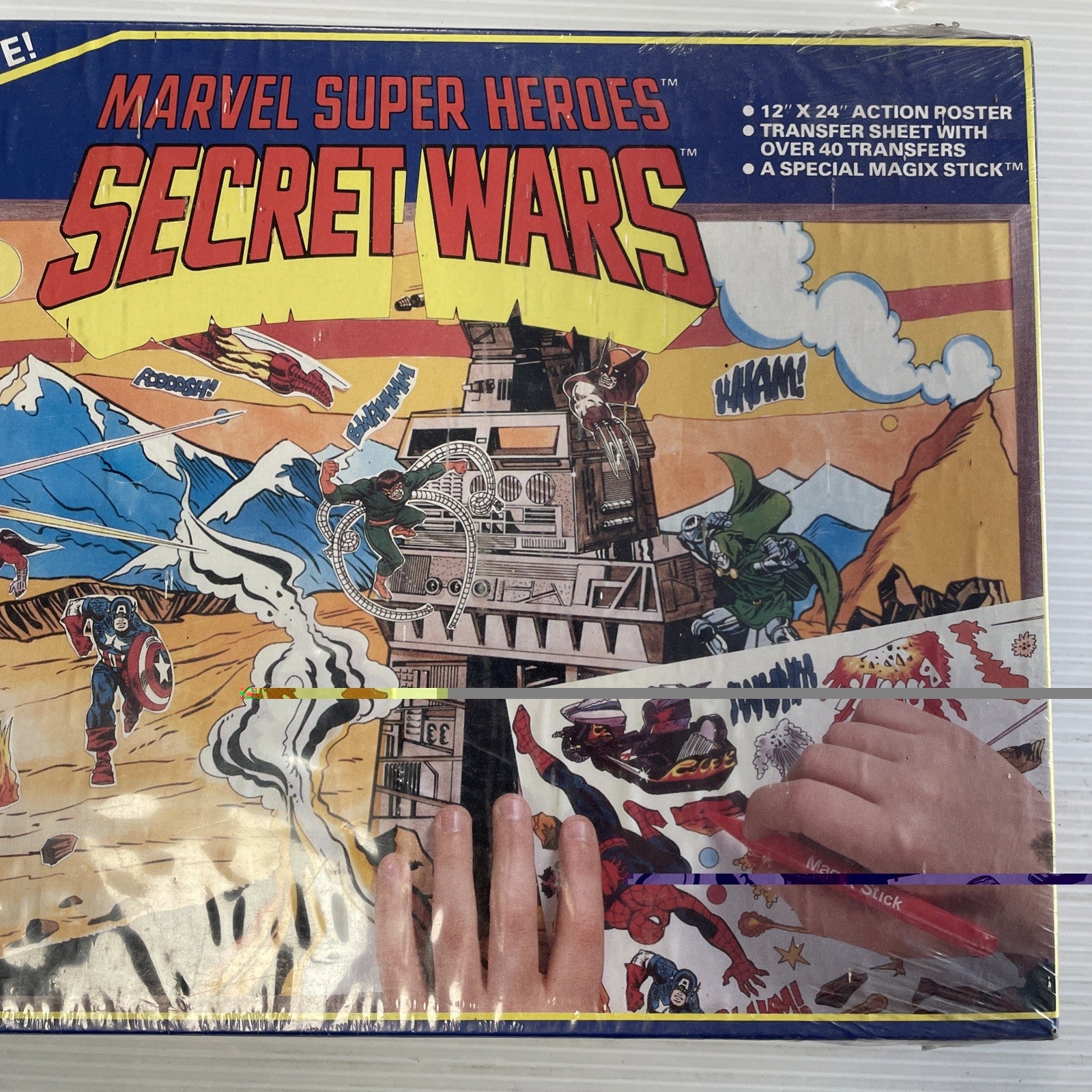 Marvel Super-Heroes Secret Wars Presto Magix Transfer Set 1984 SEALED in shrinkw3