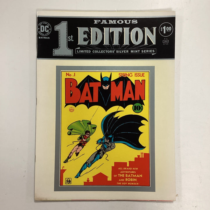 DC Famous 1st Edition Batman #1 Limited Collectors Silver Mint 1975 VF+ (2)0