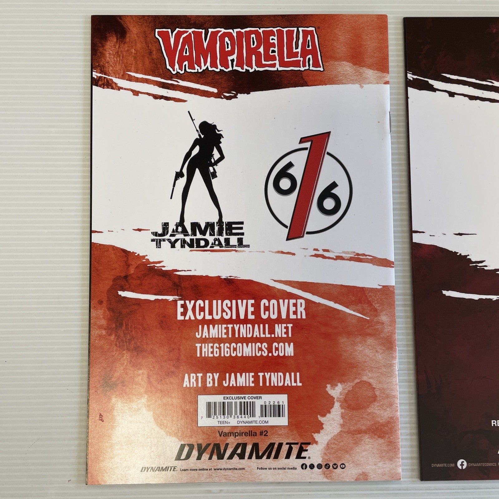 Red Sonja Vampirella #1 #2 2022 NM 616 Jamie Tyndall Virgin Connecting Sky Cover9