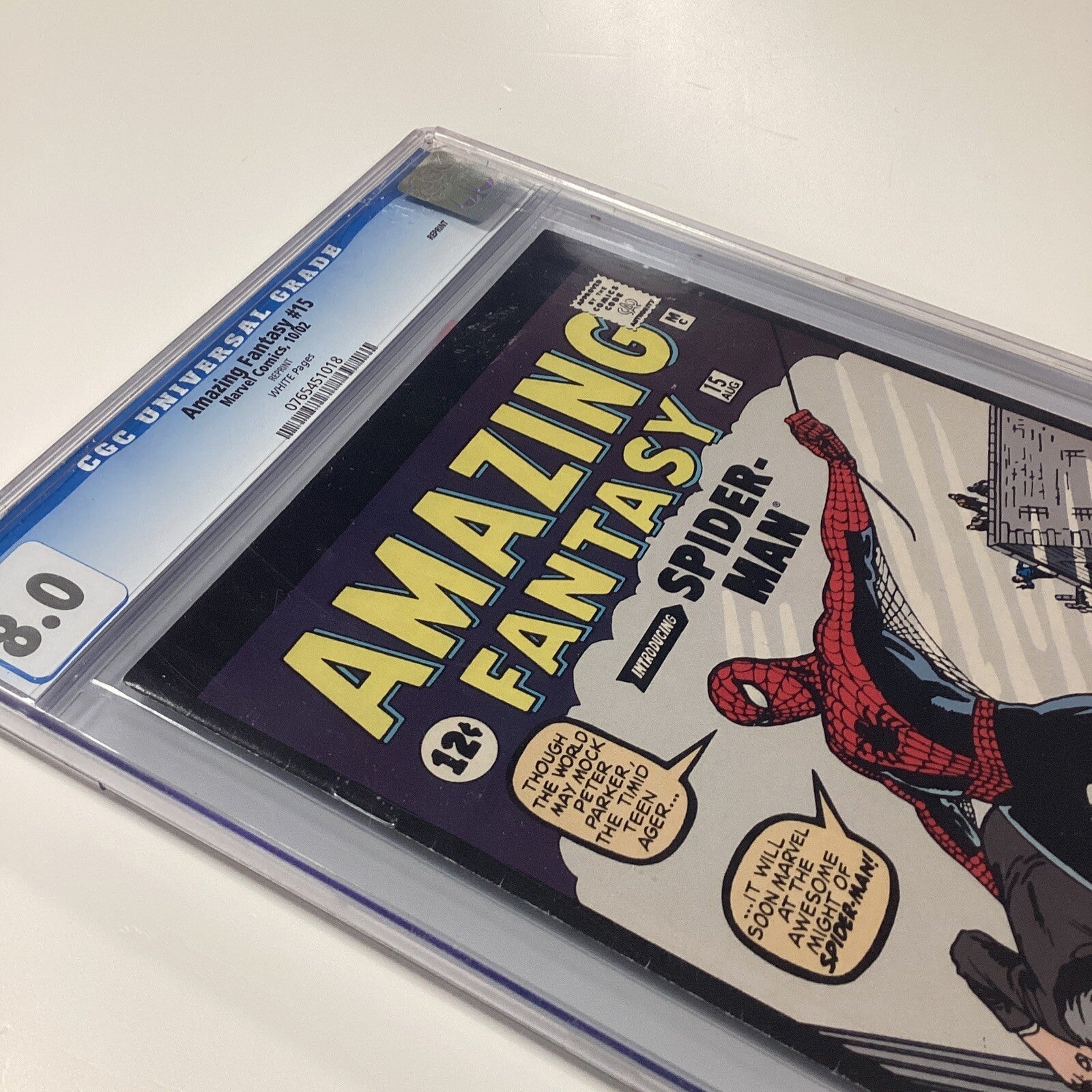 Amazing Fantasy #15 CGC 8.0 2002 Spider-man DVD Box Set Reprint Limited Edition4
