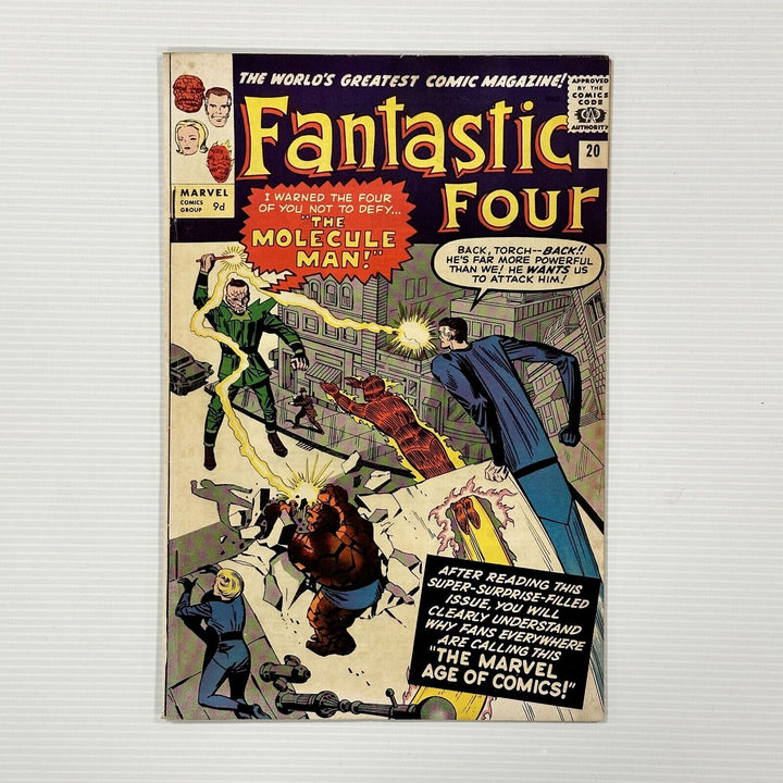 Fantastic Four #20 1964 VG/FN Pence Copy 1st Molecule Man & G R R Martin letter