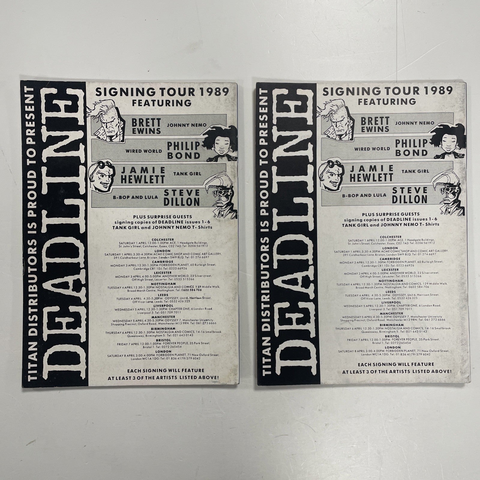 22 issues Deadline #5-9 #14-22 #24 & More 1989 Reader Copies **1