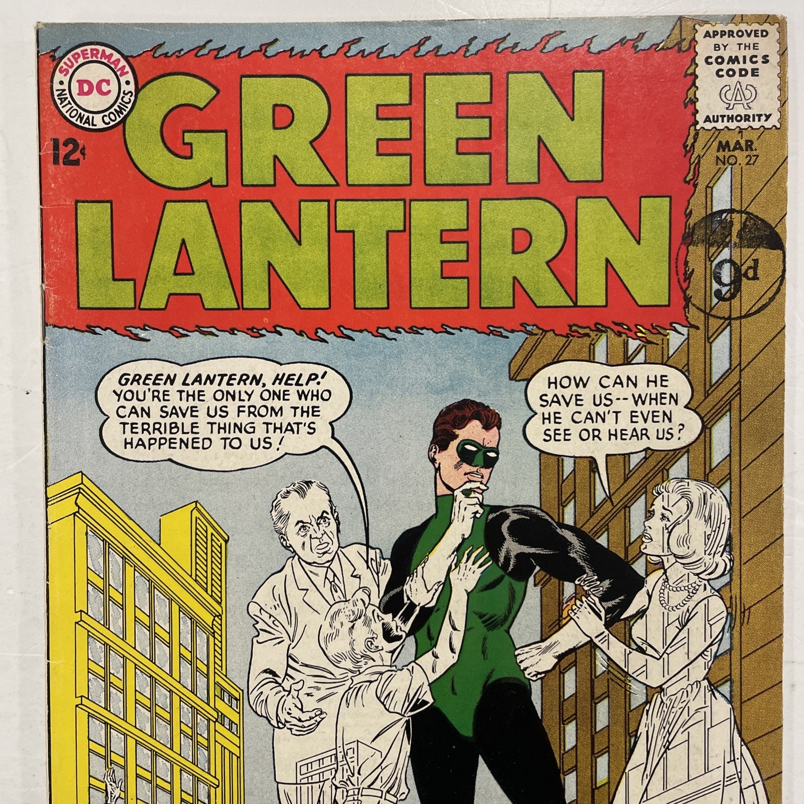 Green Lantern #27 1964 VG/FN Pence Stamp1