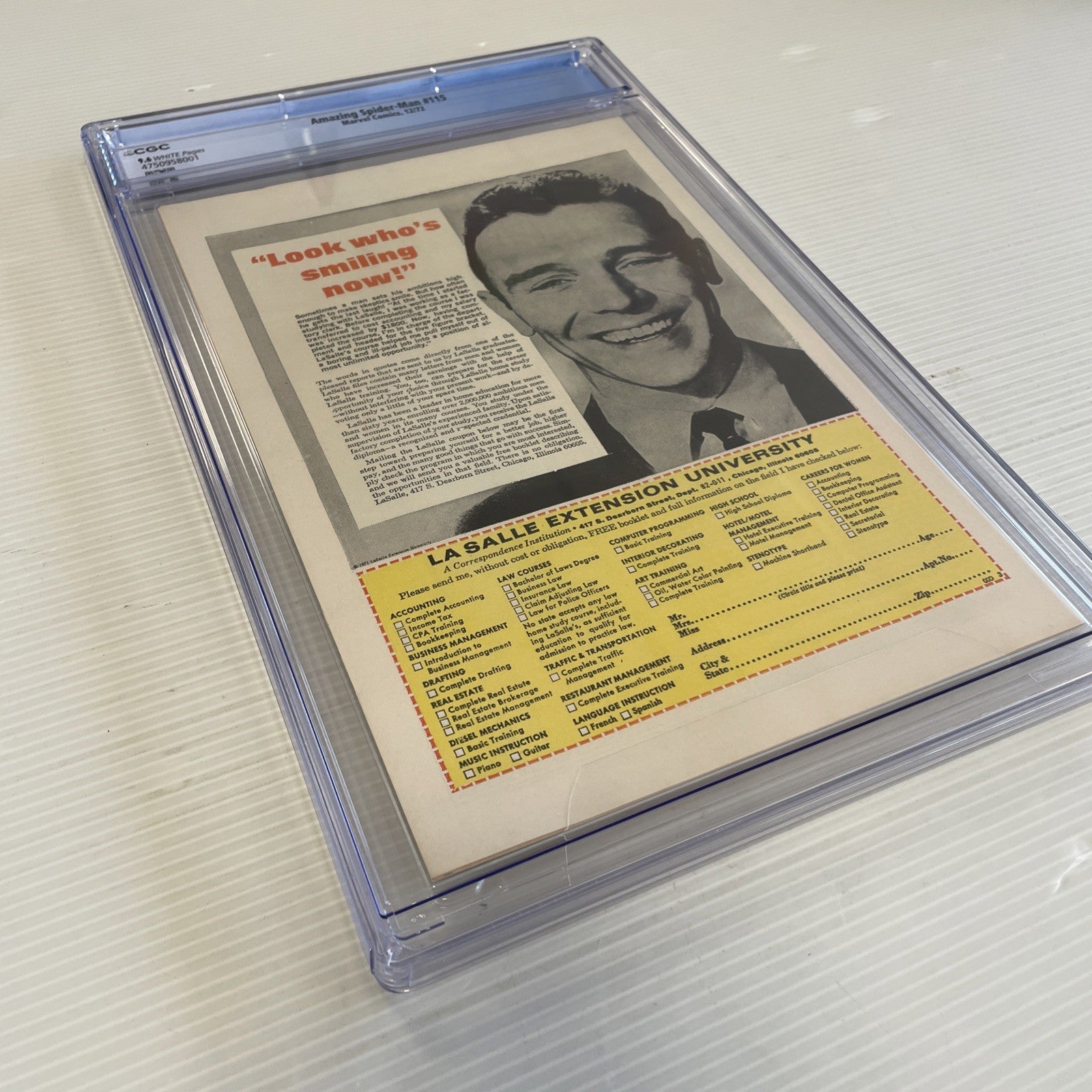 Amazing Spider-man #115 1972 CGC 9.6 White Pages Romita Cover & Art Doc Oc App9