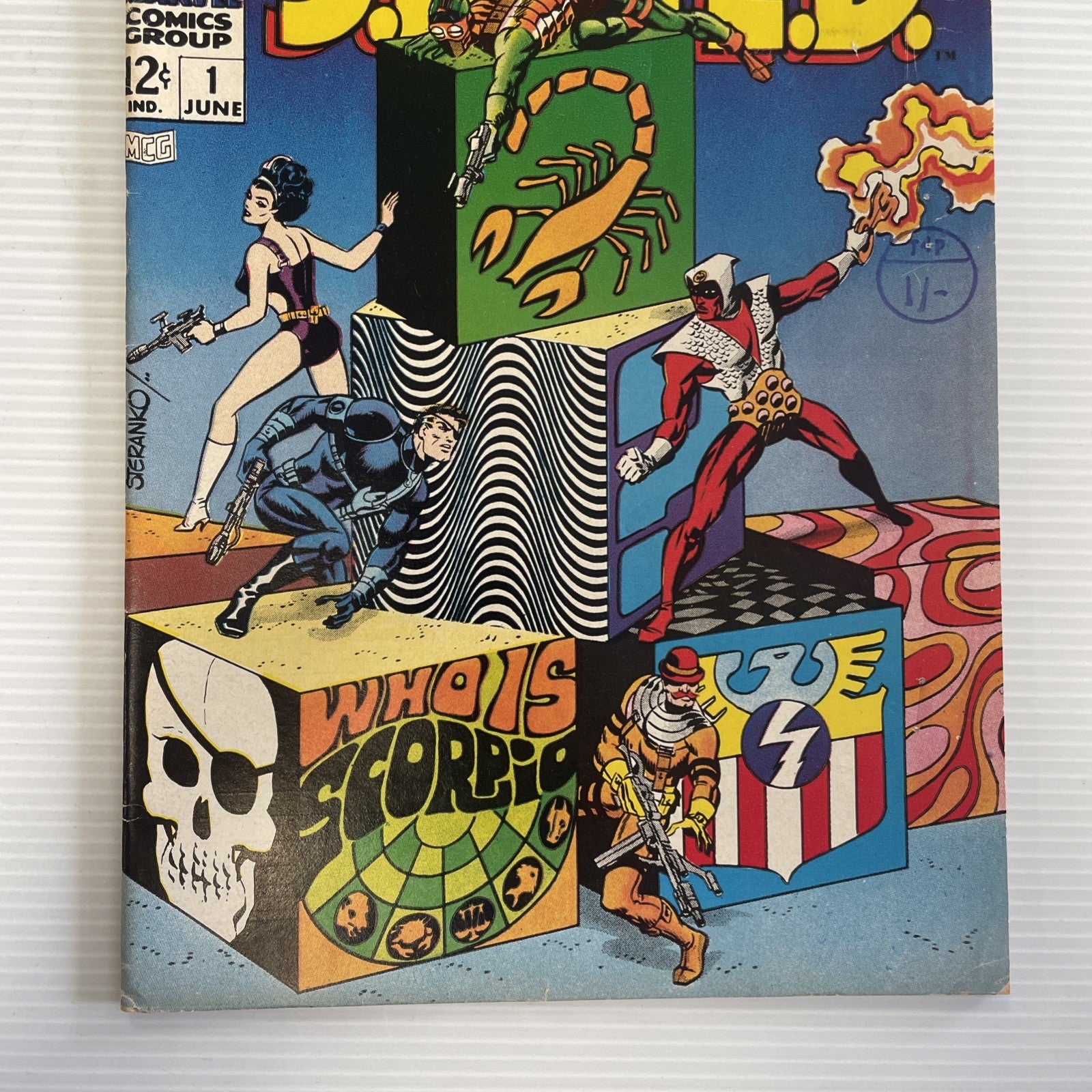Nick Fury Agent of SHIELD #1 1968 FN- Steranko Cover Pence Stamp2