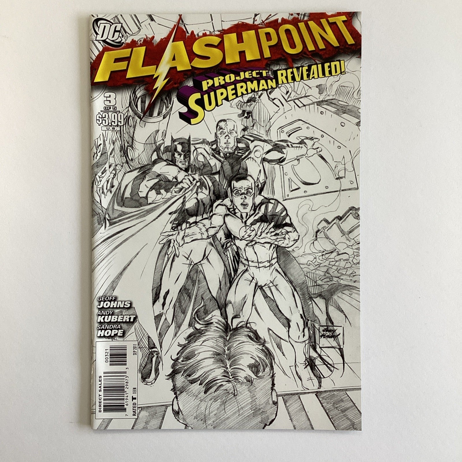 Flashpoint #1-5 2011 VF/NM Complete Set Sketch Variant Covers7
