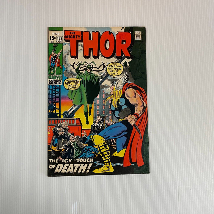 The Mighty Thor #189 1971 FN+ Cent Copy Pence Stamp