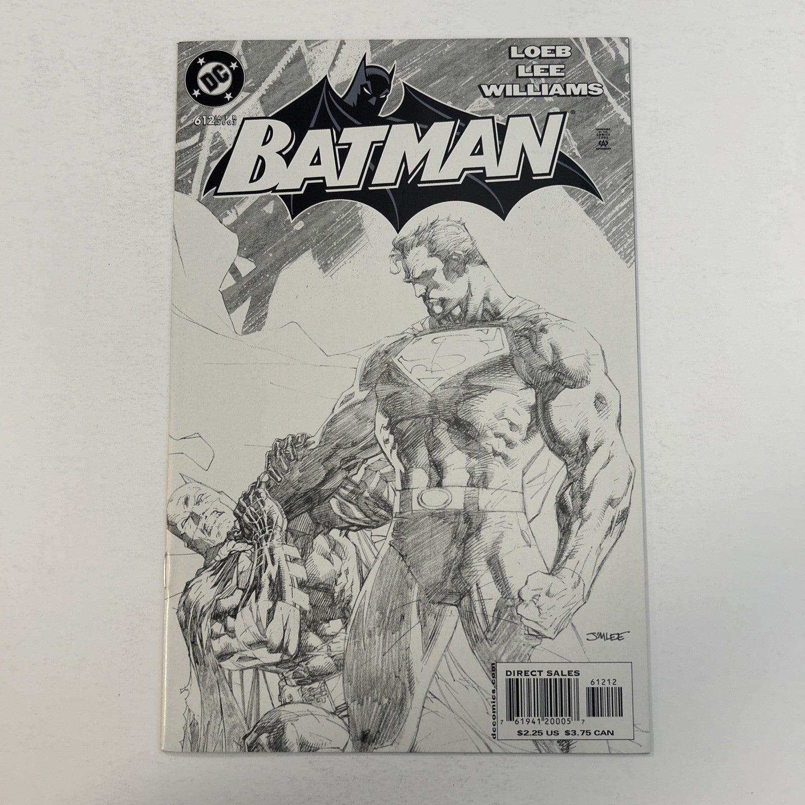 Batman #612 2003 NM 2nd Print Jim Lee Sketch Variant0
