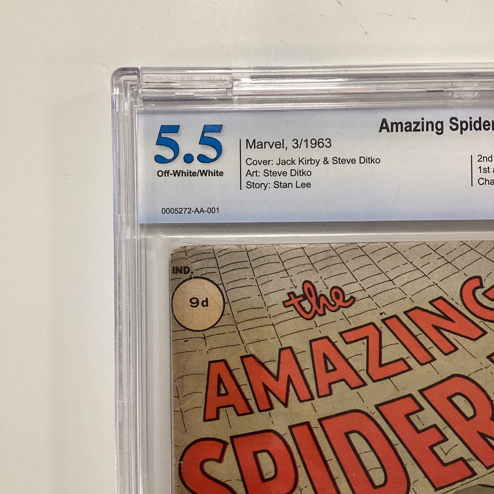 Amazing Spider-Man #1 1963 Off-White/White CBCS 5.5 UK Edition2