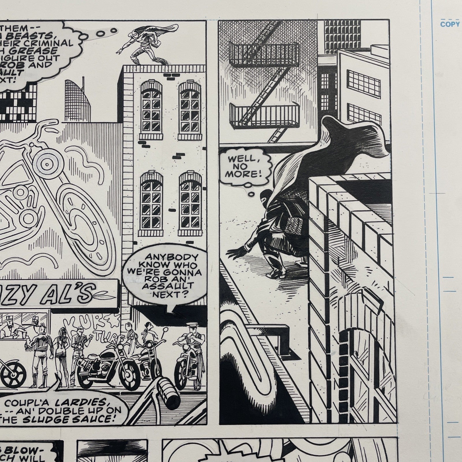 Lee Sullivan Original Art for Marvel's Robocop #10 Page 8 19905