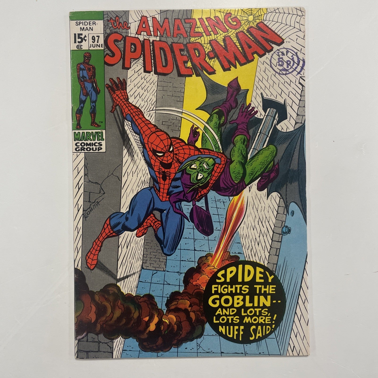 Amazing Spider-Man #97 1971 FN Pence Stamp No Comic Code *See Description0