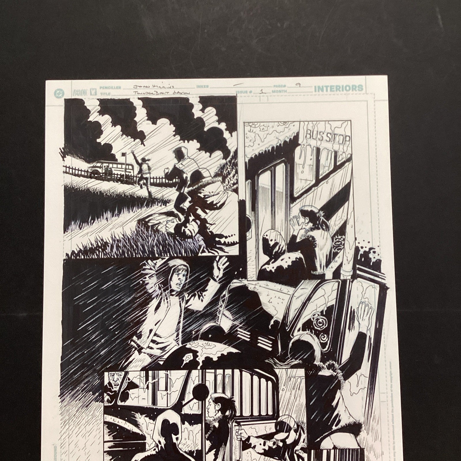 Original Artwork for Thunderbolt Jaxon #1 Page 9 By John Higgins 20062