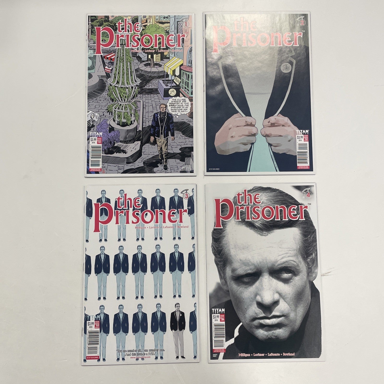 The Prisoner #1-4 2018 Complete Set 1st Print Titan Comics **4  Cover Variant**0
