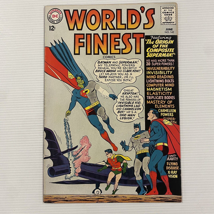 World's Finest #142 1965 VF- Cent Copy 1st Composite Superman