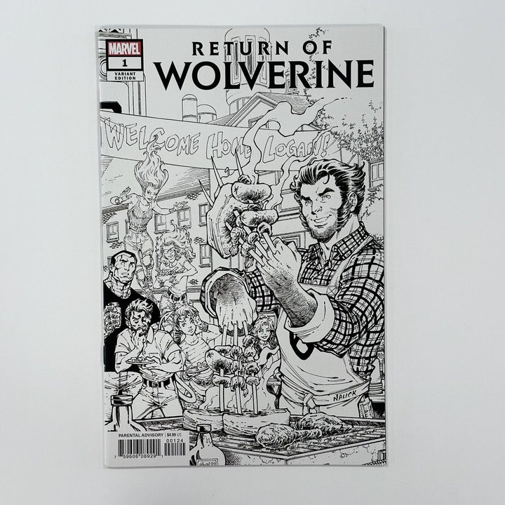 Return Of Wolverine #1 2018 NM Todd Nauck Party B&W Sketch Variant Cover