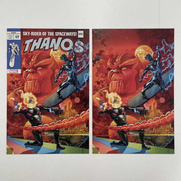 Thanos #17 2018 NM JG Jones Virgin Variant Silver Surfer homage cover0