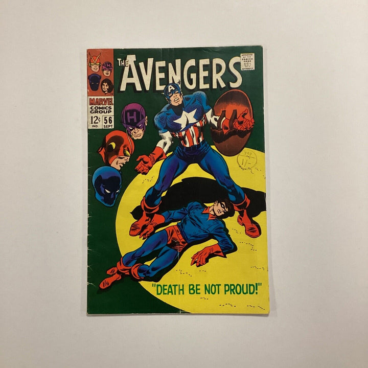 Avengers #56 1968 VG+ Cent Copy Pence Stamp