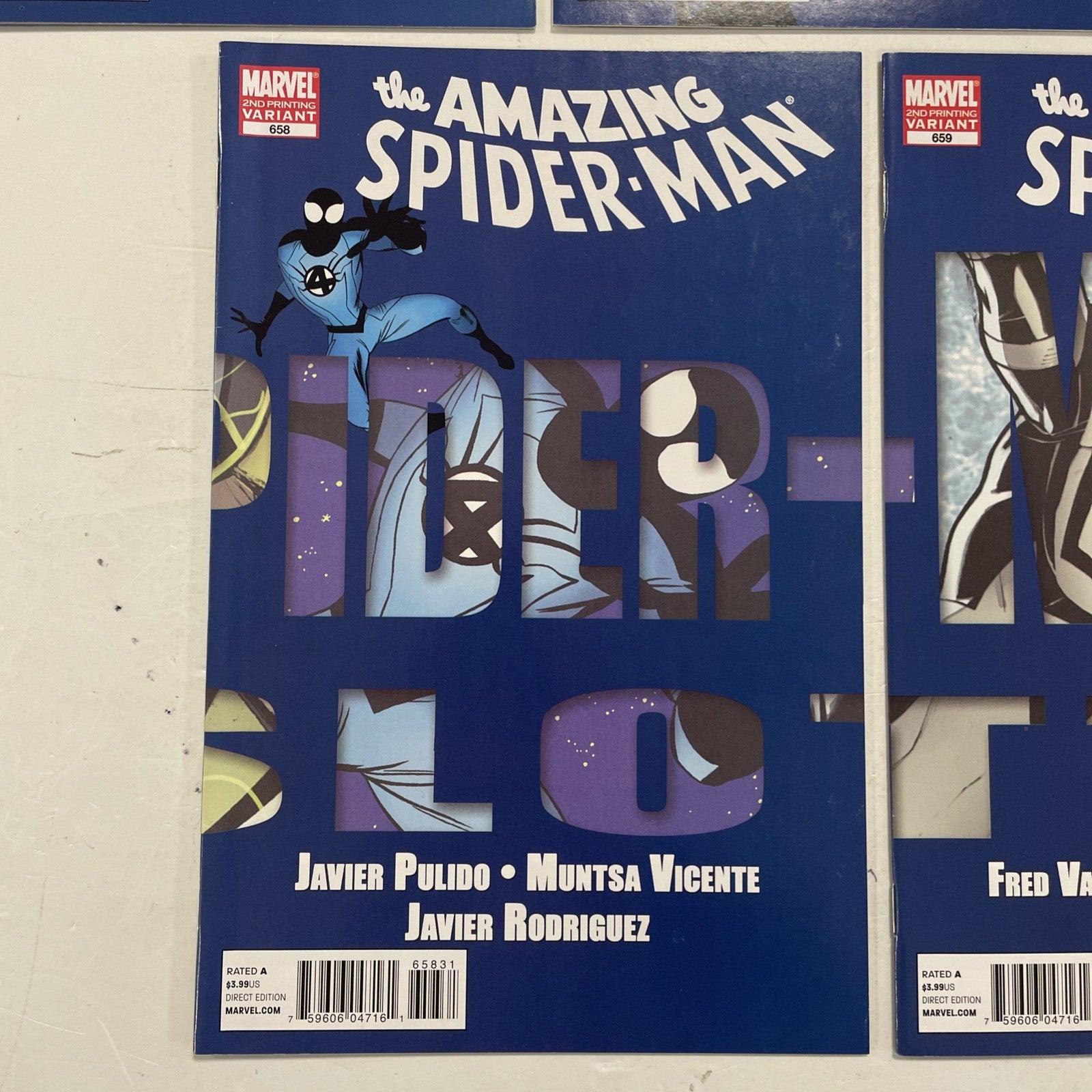 Amazing Spider-man #655-659 2011 2nd Print Variants  Complete Puzzle Set4
