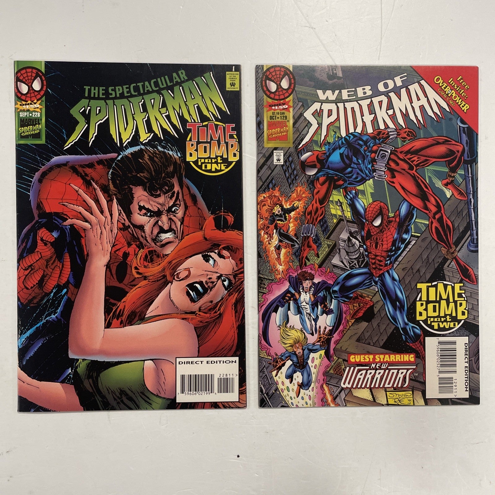 Spider-Man: Time Bomb #1-2 1995 Complete Set VF/NM inc. Over Power Cards0
