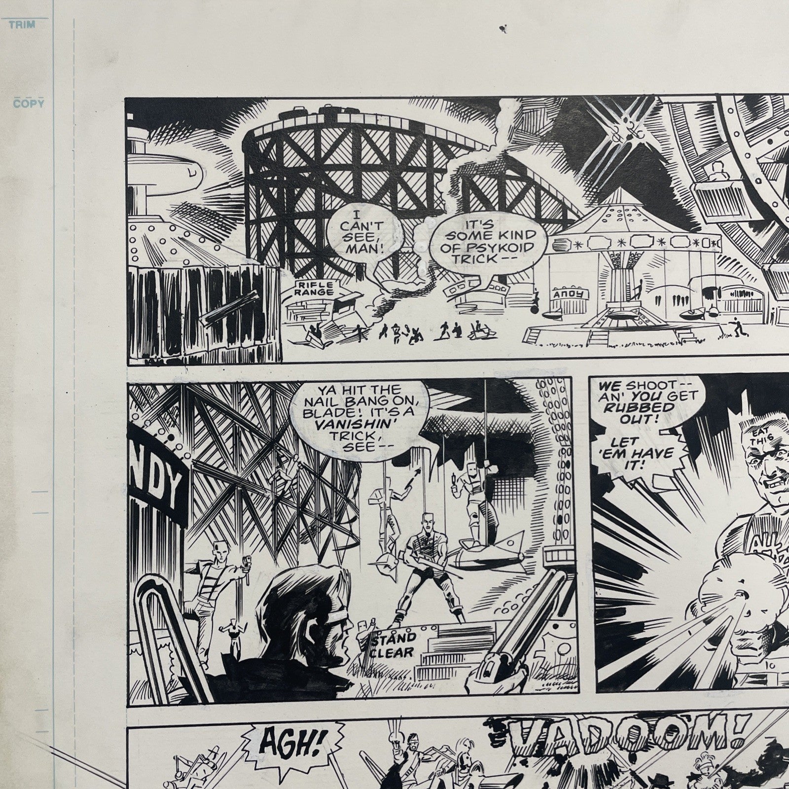 Lee Sullivan Original Art for Marvel's Robocop #8 Page 23 19904