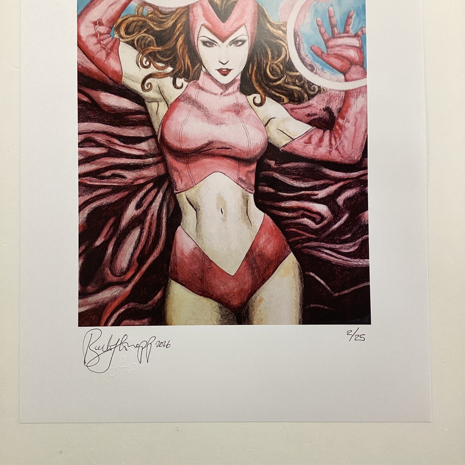 Scarlet Witch Signed Art Print by Becky Knapp2