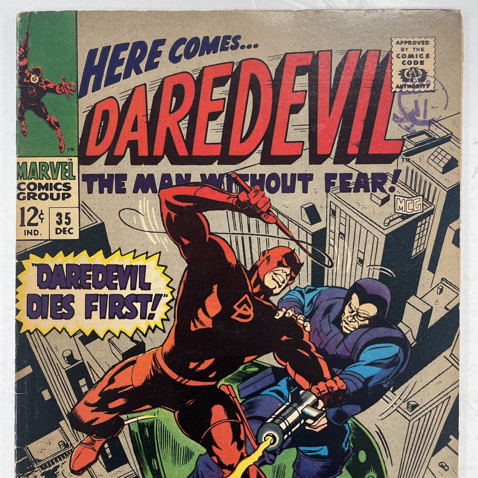 Daredevil #35 1967 VG Pence Stamp1