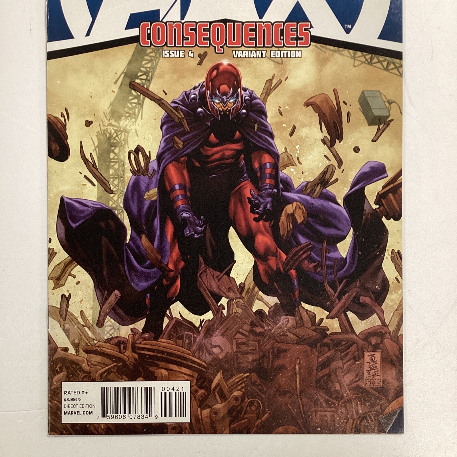A Vs X Consequences #4 2012 VF/NM Mark Brooks 1:40 Magneto Variant2