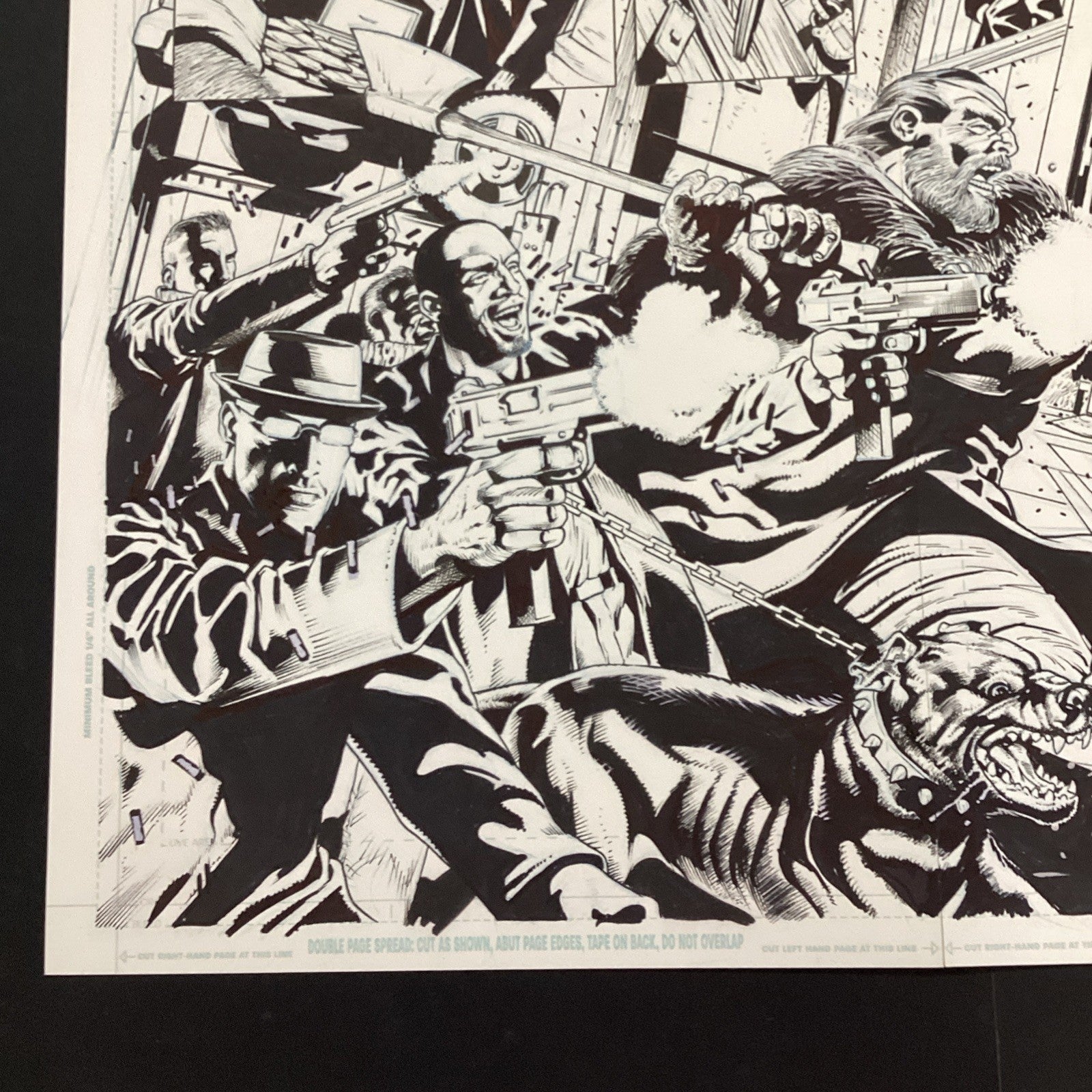 Original Artwork for Thunderbolt Jaxon #2 Page 2&3 Double Page By John Higgins2