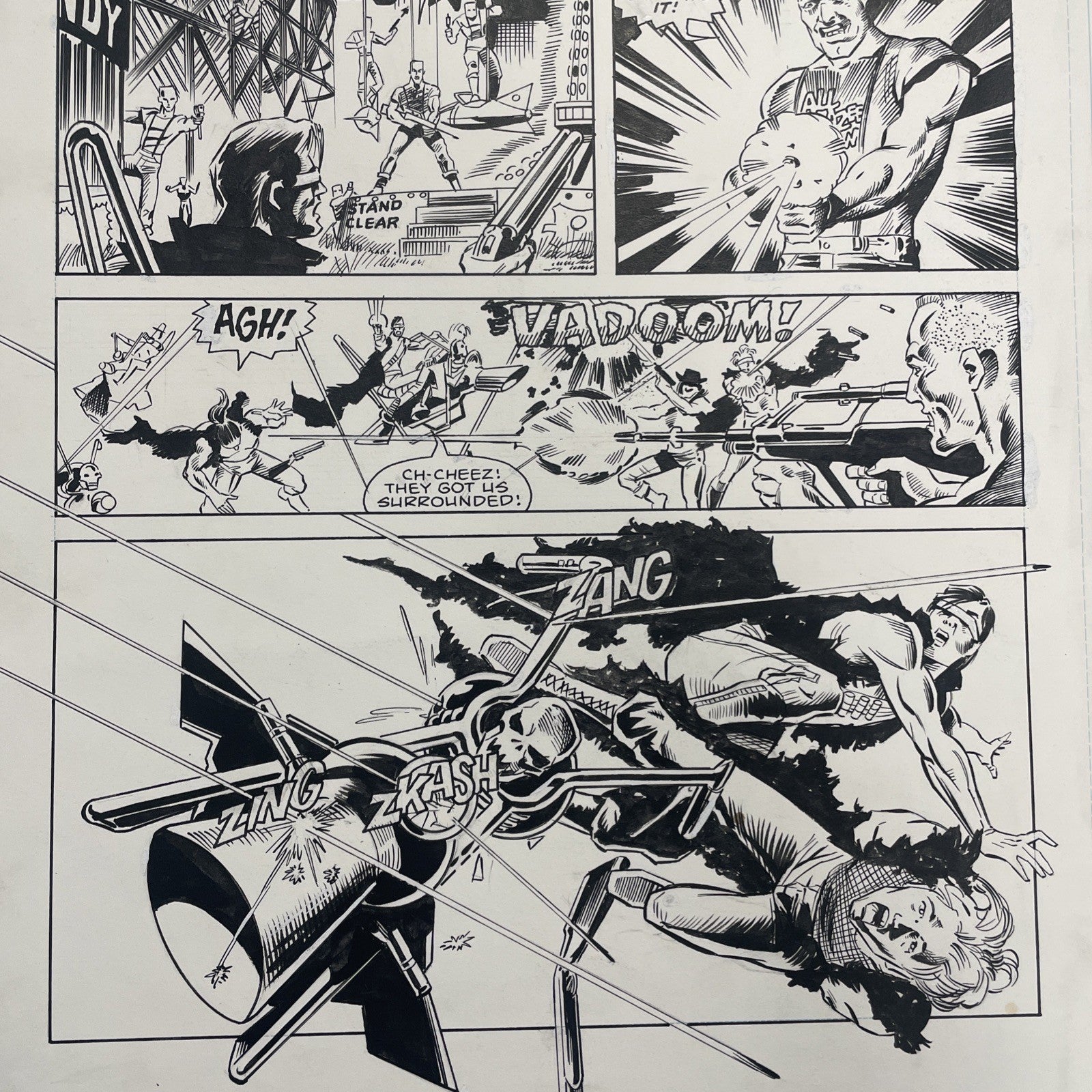 Lee Sullivan Original Art for Marvel's Robocop #8 Page 23 19906