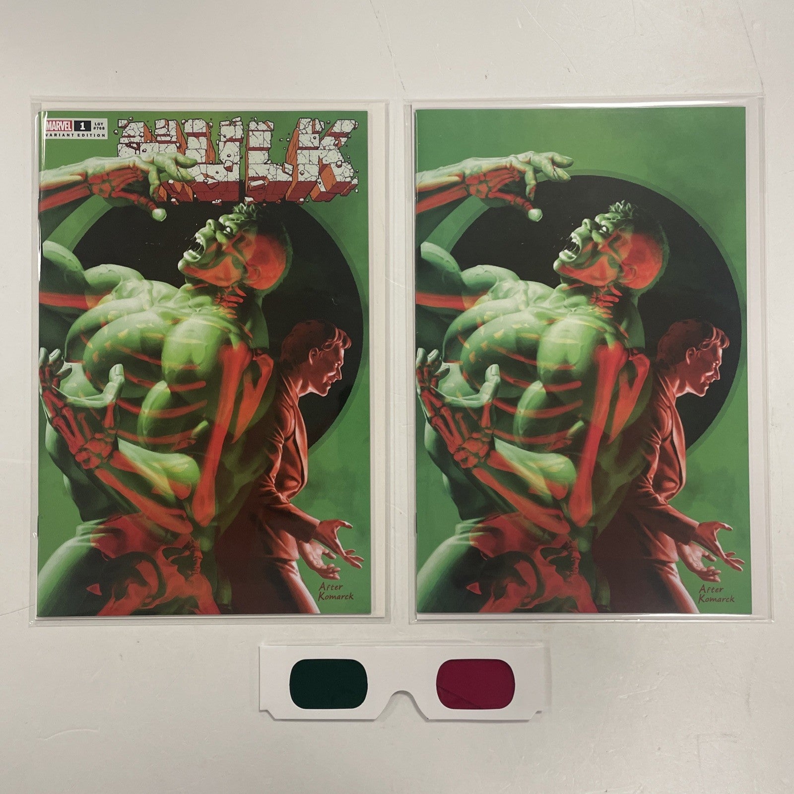 Hulk #1 2022 Double Exposure Yoon Virgin & Trade Variant Boxed Set + Glasses (2)7